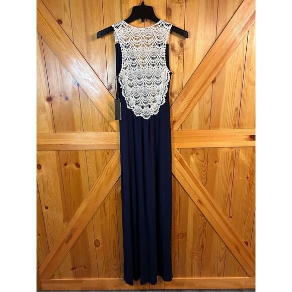 Felicity & Coco Crochet Back Jersey Maxi Dress Size XS nwt (4340) - Picture 5 of 9